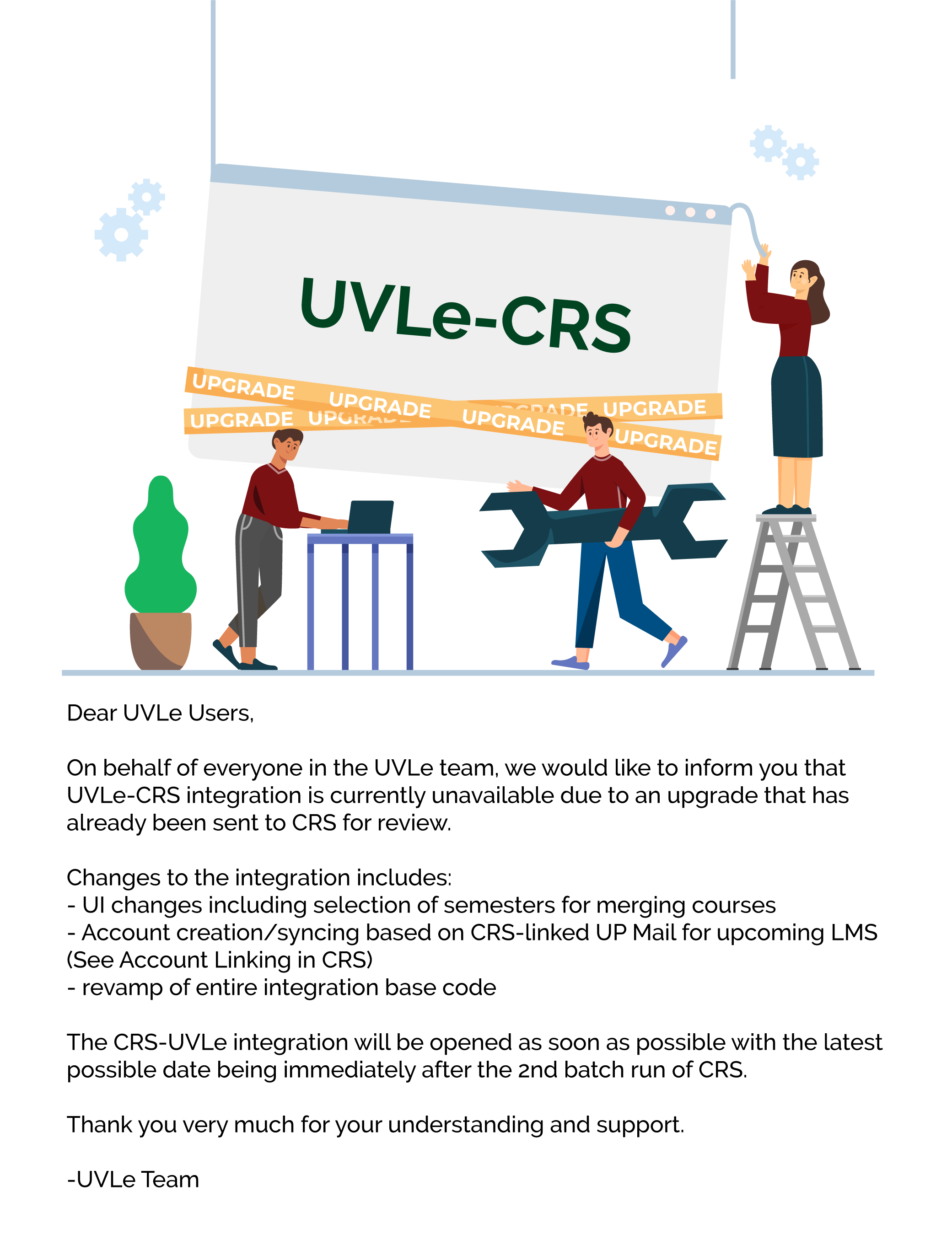 UVLe-CRS Integration Upgrade